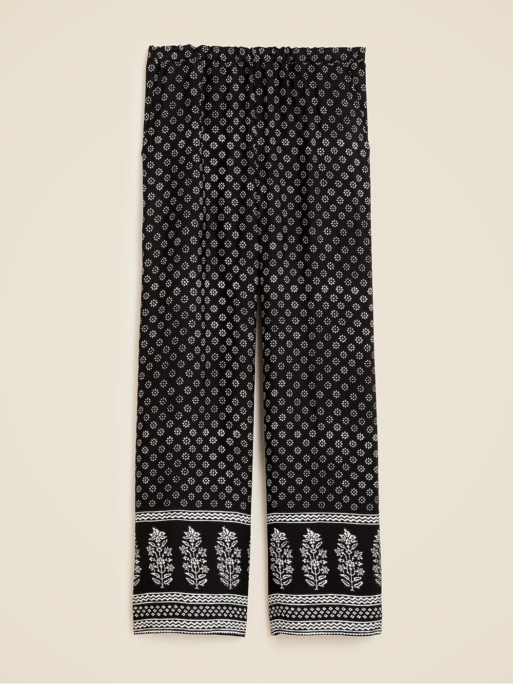 Black Block Printed Jcrew Cropped Straus Pants